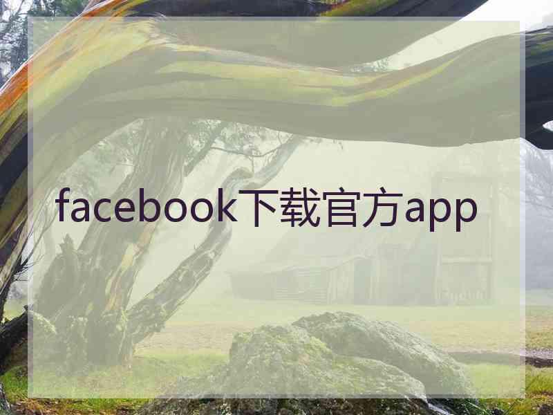 facebook下载官方app