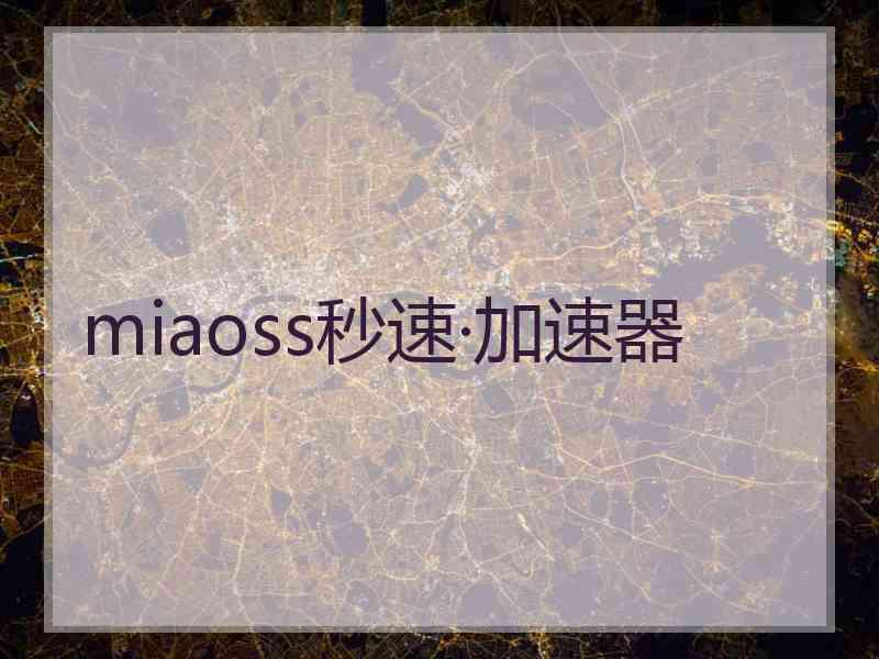 miaoss秒速·加速器