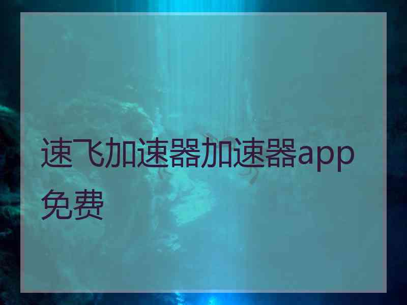 速飞加速器加速器app免费