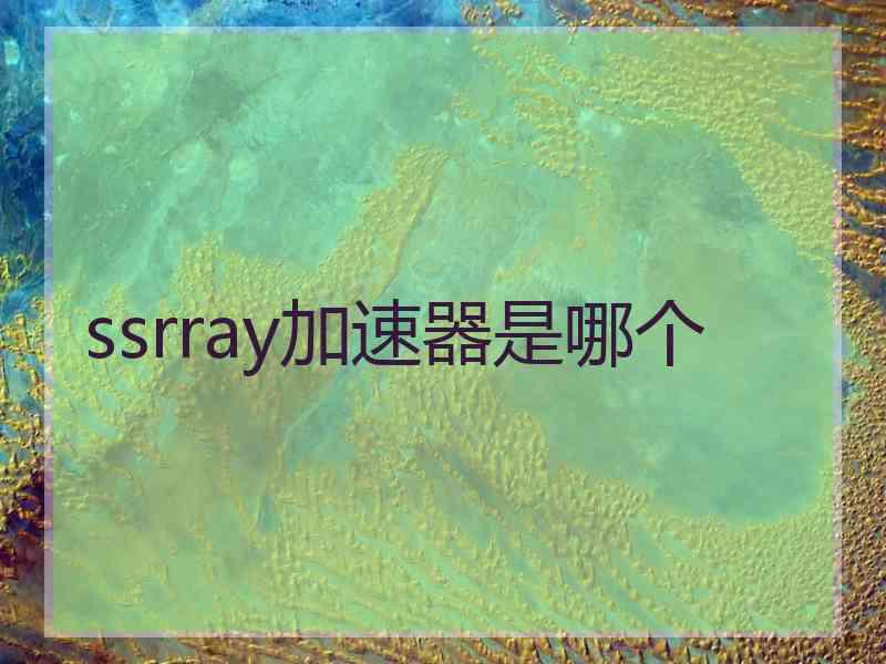 ssrray加速器是哪个