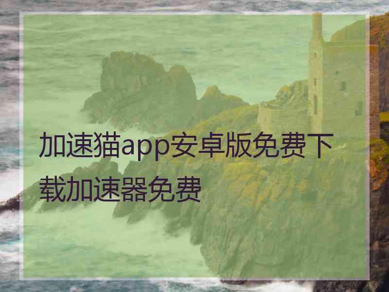 加速猫app安卓版免费下载加速器免费