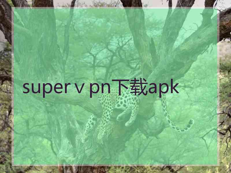 superⅴpn下载apk