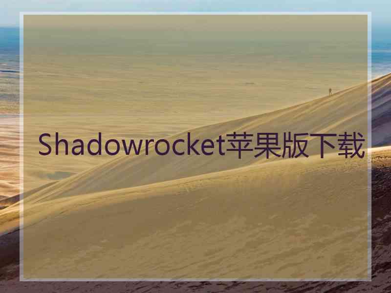 Shadowrocket苹果版下载