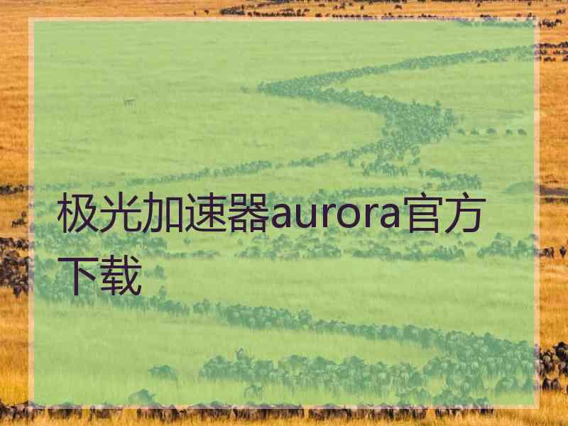 极光加速器aurora官方下载