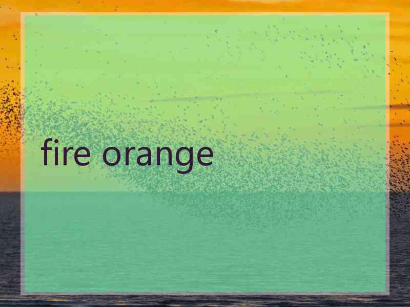 fire orange