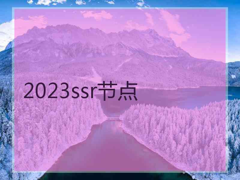 2023ssr节点