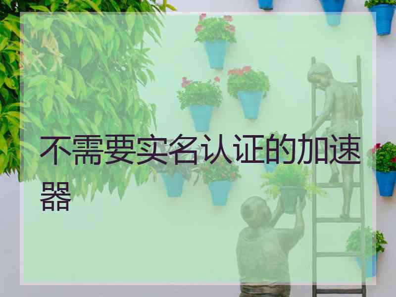 不需要实名认证的加速器