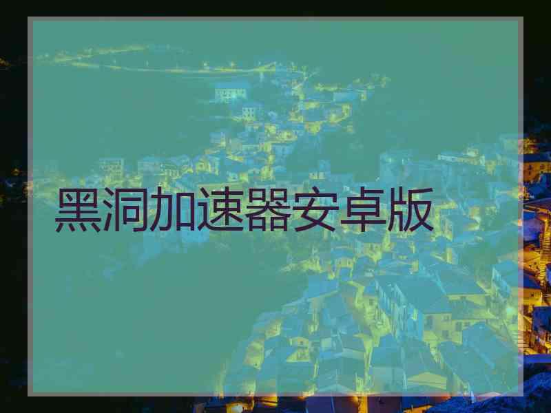 黑洞加速器安卓版