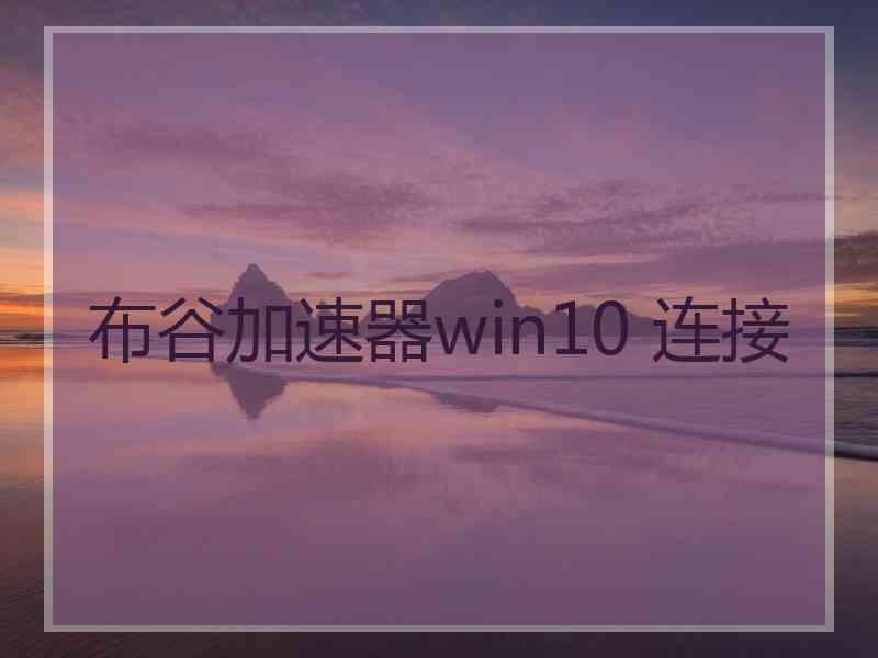 布谷加速器win10 连接