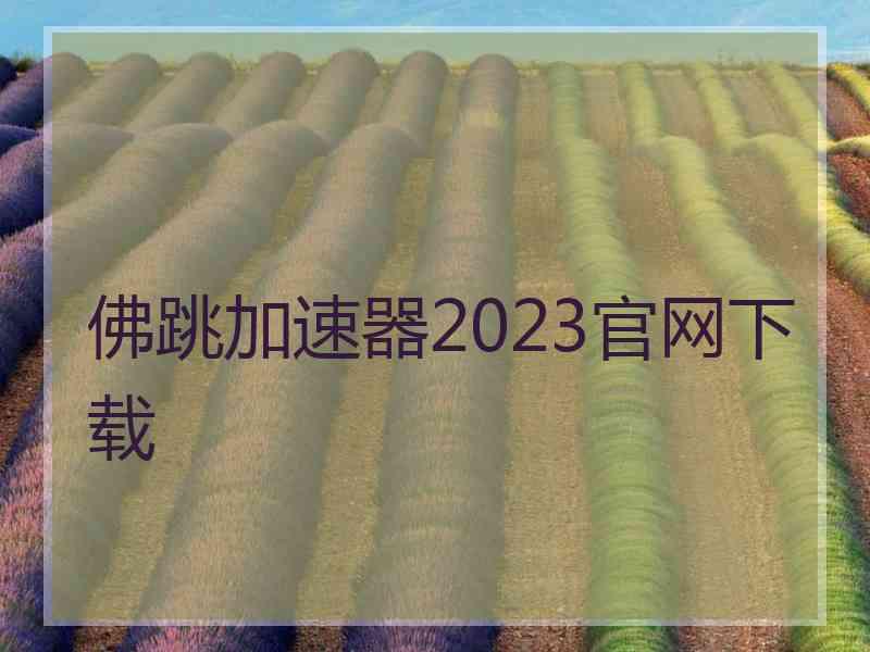 佛跳加速器2023官网下载