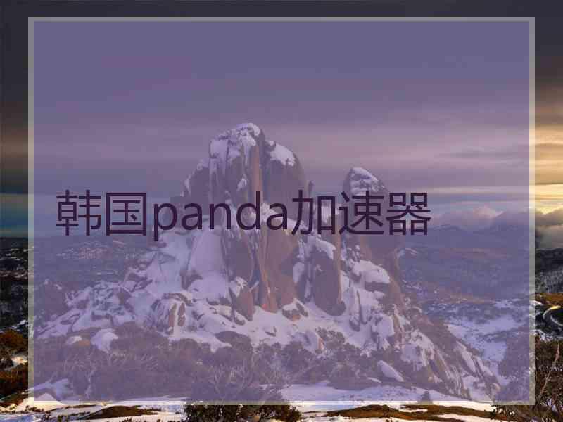 韩国panda加速器