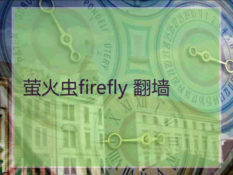 萤火虫firefly 翻墙