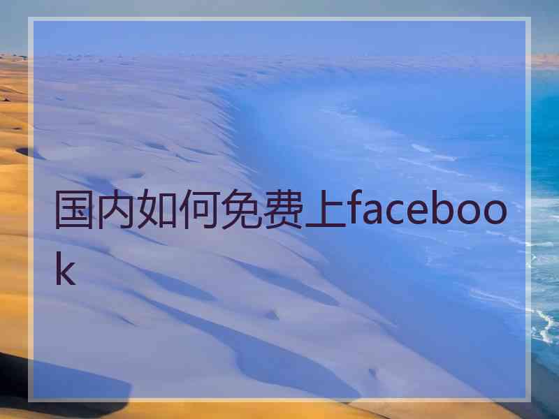 国内如何免费上facebook