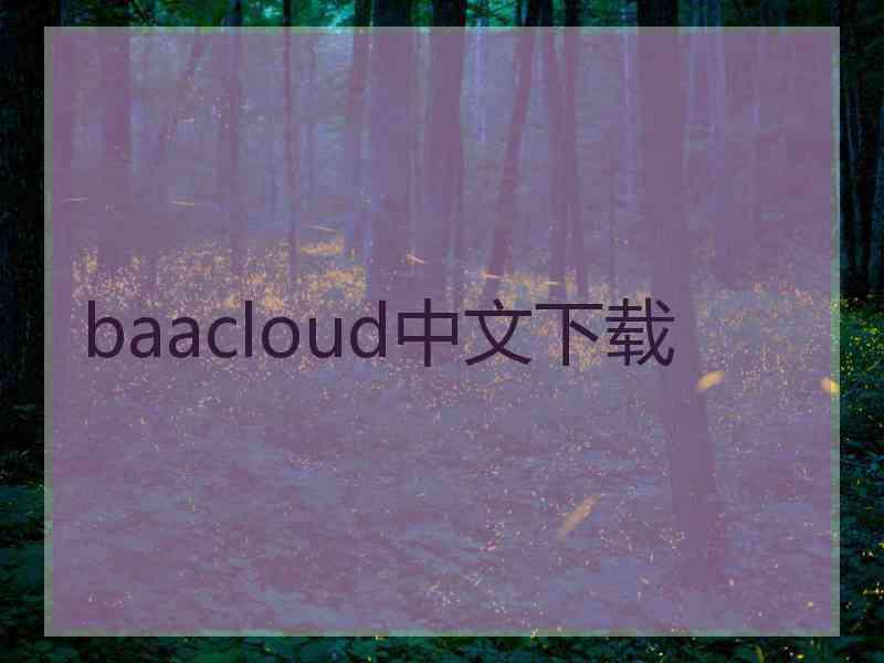 baacloud中文下载