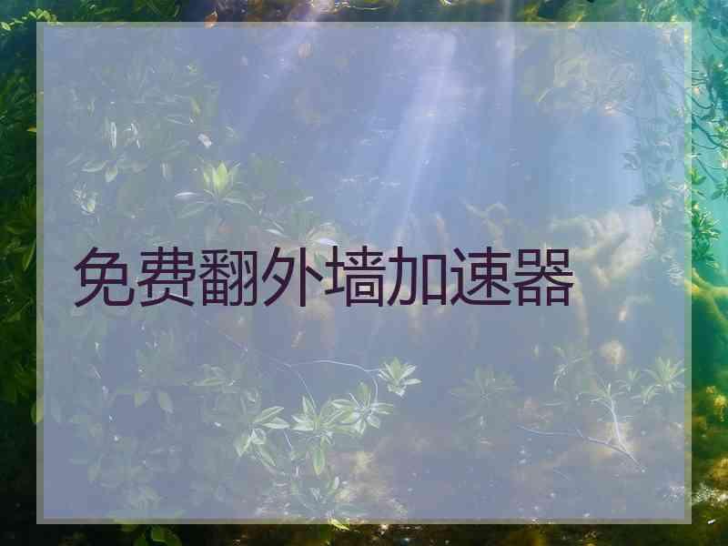 免费翻外墙加速器