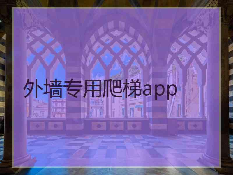 外墙专用爬梯app