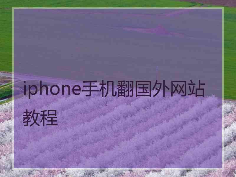 iphone手机翻国外网站教程