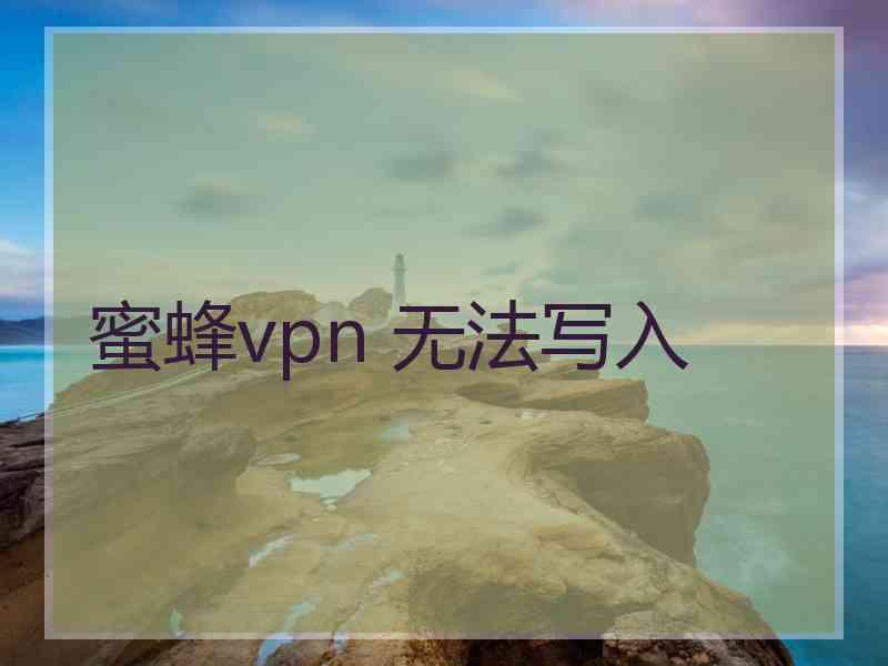 蜜蜂vpn 无法写入