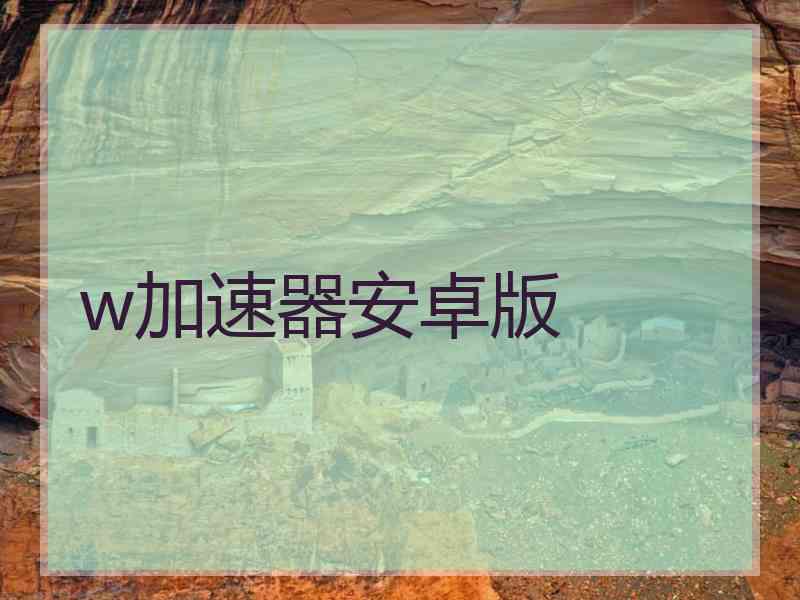 w加速器安卓版