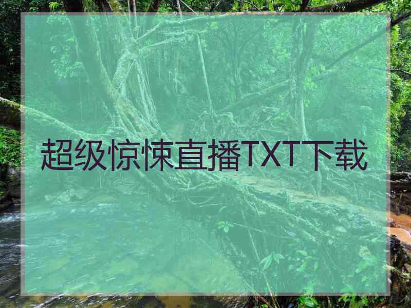 超级惊悚直播TXT下载