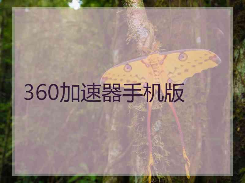 360加速器手机版